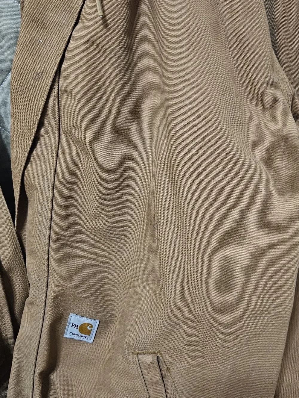 Carhartt FR Hooded Jacket Mens 3XL-Tall FRJ135 BRN Brown Flame Resistant Used